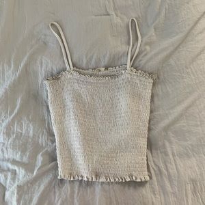 white lettuce cut ribbed tank 🤍